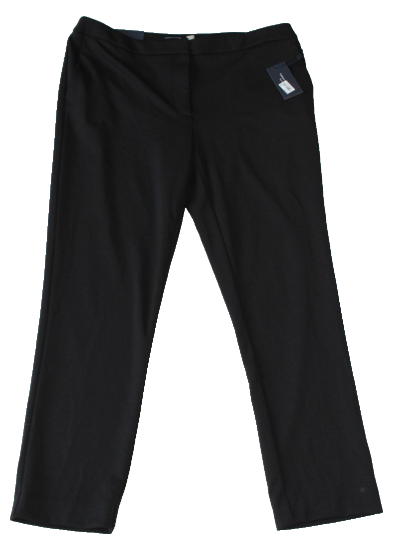 NWT Tommy Hilfiger Women's Newport Ankle Pants Size 12 Black Slim Fit Stretch