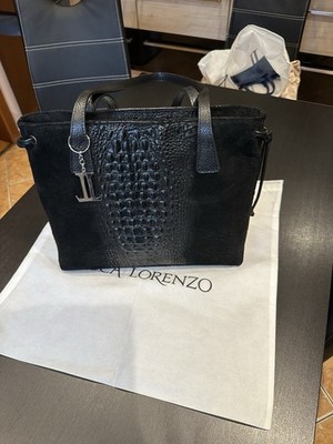 Wunderschöne Schwarze Echtledertasche Von Luca Lorenzo