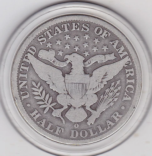 1900  O    Barber  Half  Dollar  (90% Silver)  Coin