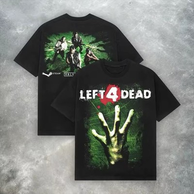 Left 4 Dead 2 Tshirt Shirt Retro Schwarz XL - PlayStation Geschenk Gaming