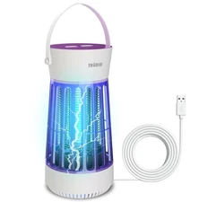Bug Zapper, Indoor and Outdoor UV LED Mosquito Zapper Trap with Fan, Portable...