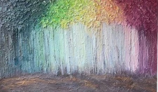 art 595 original painting 36x59 cm LM acrylic texture paste abstract modern