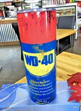 20 ounce stainless steel Inspired by Wd-40 tumbler W/ lid, Cool tumbler mug Cup