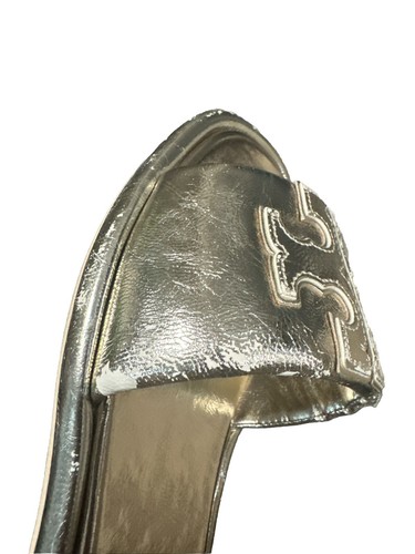 Tory Burch Double T Gold Sandals Size 8 Read/ See Pics - Picture 8 of 9