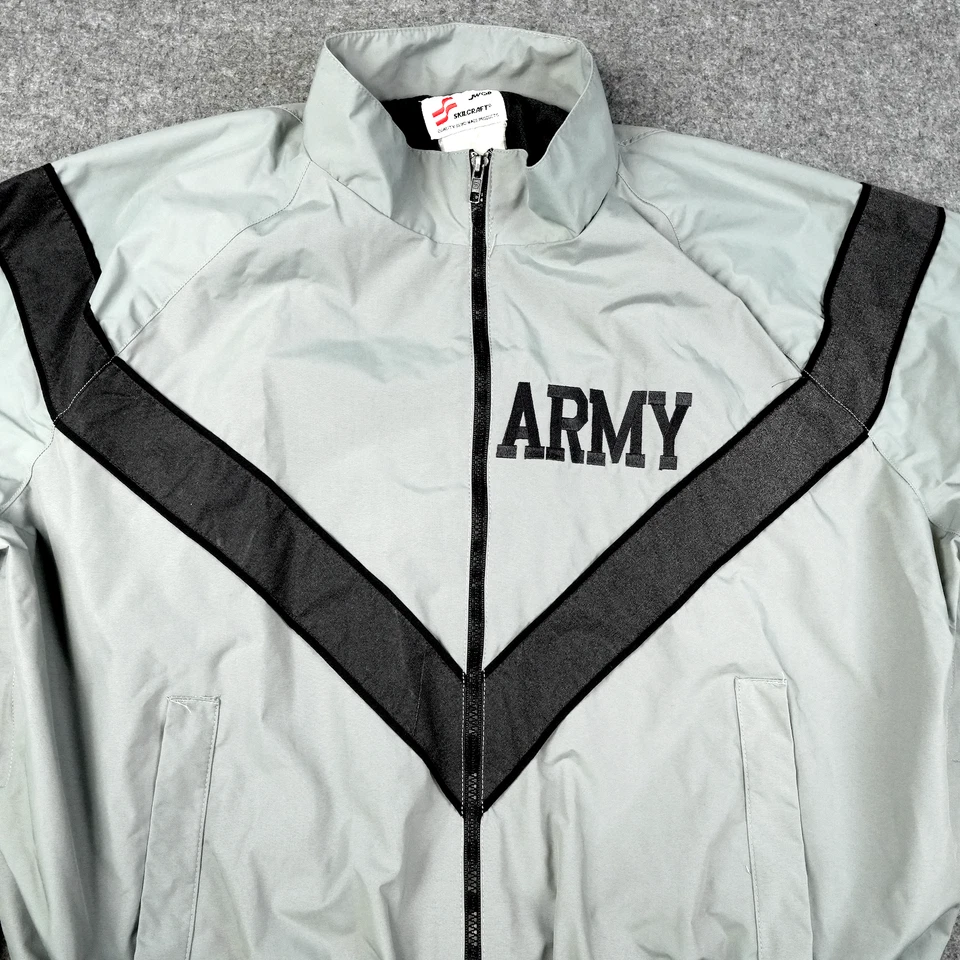 Vintage Army Jacket Medium Reflective Gray IPFU Training Windbreaker Improved PT - Image 3 of 4