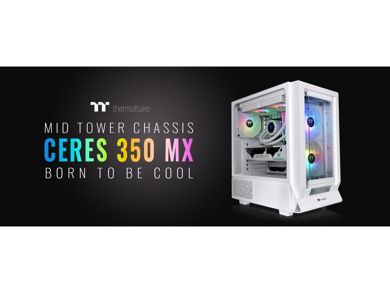 Корпус Thermaltake Ceres 350 MX Snow Mid Tower ATX 3 предустановленных вентилятора ARGB Snow 18090₽