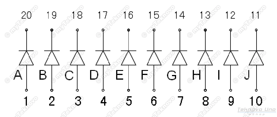 5x YELLOW LED Array BARGRAPH 10-Segs High Bright Intensity [for Arduino] USA - Image 2 of 4