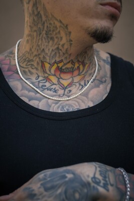 18K Silver Wheat Chain, Mens Silver Chain, Silver Chain For Men, Mens Chains,