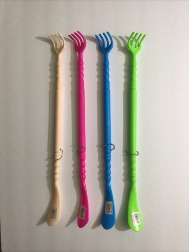 2 PIEZAS 18.5” COLORIDO PLÁSTICO TRASERO SCTRACHER CON CUERNO DE ZAPATO 4 COLORES - Imagen 2 de 2