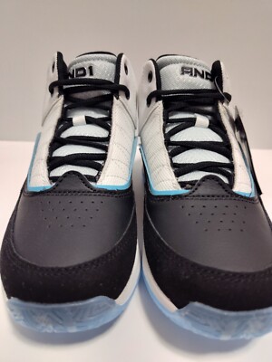 yページ AND1 Men's Gray Lace-up Mid Top Athletic Basketball Sneakers