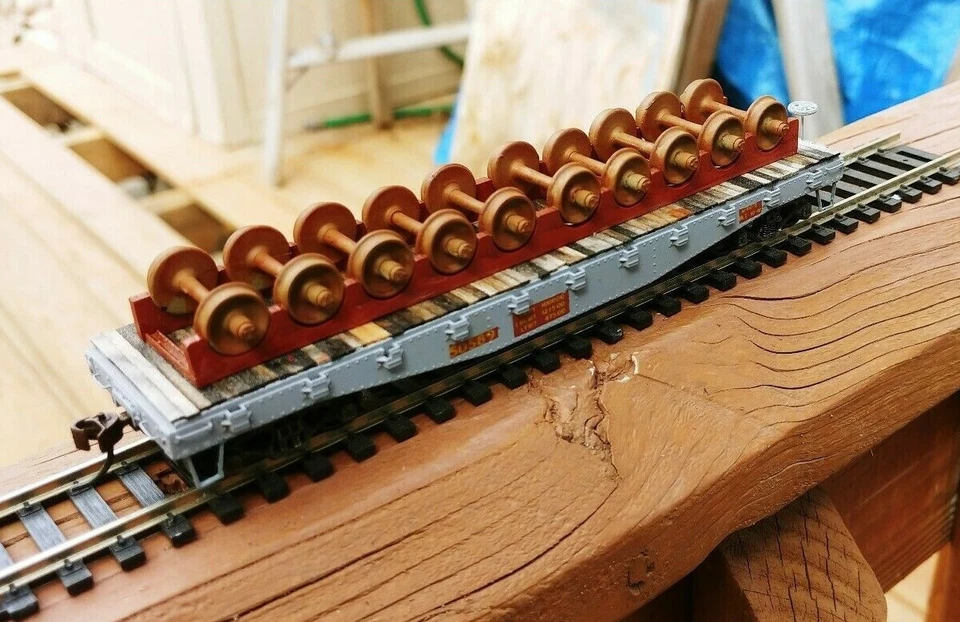 Wheel Car Rack for Flat Car or Gondola - Z Scale - 1:220 - RACK ONLY - SEE DESC! - Image 3 of 4