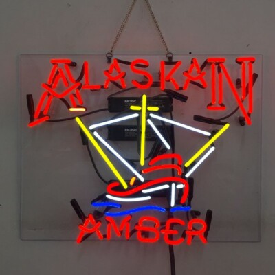 Alaskan Amber Beer Neon Sign 24x20 Beer Bar Pub Man Cave Wall Decor Gift