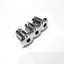 Polished Hex Head Qtr Turn DZUS Button Fasteners - 650 Dome 10pk