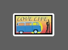 Love Life Sticker Van Surf Waterproof Outdoor Travel Waves Gift NEW