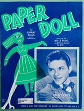 1943 Sheet Music ~ PAPER DOLL ~ Johnny Black, Frank Sinatra, Mills Bros.