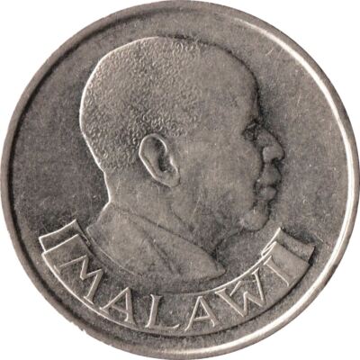 Malawi | 20 Tambala Coin | Hastings Banda | Elephant | KM11.2a