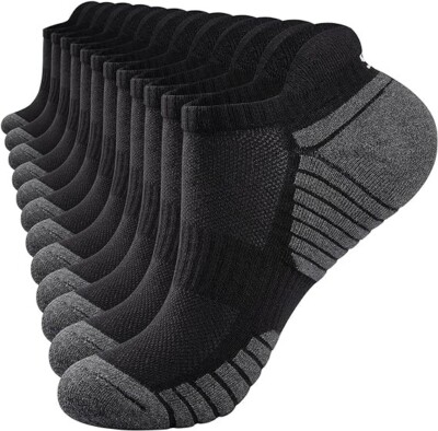 TANSTC Sneaker Socken Herren Damen 6 Paar ， Schwarz Weiß Grau， 43-46，