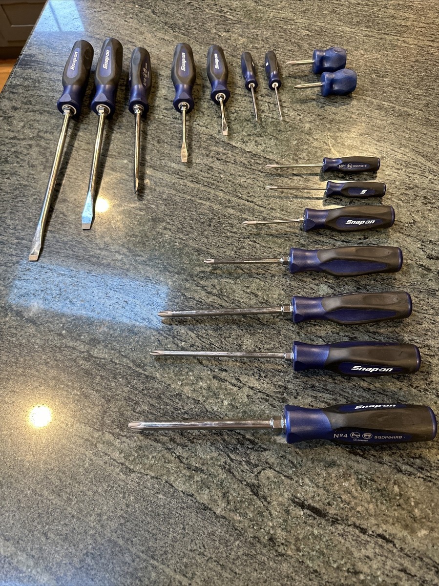 Snap On sgdx160bfmb pc screwdriver set 8 phillips 8 flat | eBay