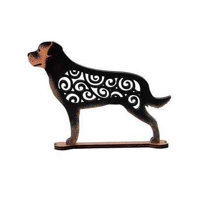Flourish Dept 56 ROTTWEILER DECOR 6008853 Wood Laser Cut Dog