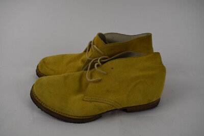 Jil Sander Mens Yellow Suede Chukka Boots Size 9