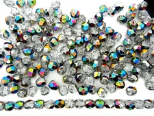 300 Preciosa Czech Glass Fire Polished Round Beads 6mm Crystal Vitrail Medium ct