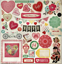 2 Crate Paper "Fourteen" 12 x 12 Sheets Die-Cuts 2 Sheets 90 Die-Cuts