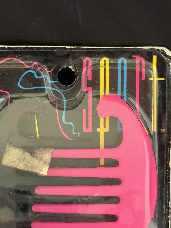 Clipe de pente elástico de cabelo vintage 1990 Goody Sport moda rosa quente novo em folha - Imagem 4 de 4