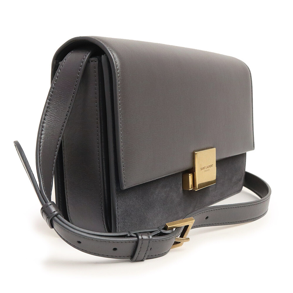 SAINT LAURENT PARIS borsa a tracolla portafoglio catena pelle di vitello e Bershas scamosciata 482044