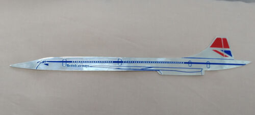 British Airways Concorde Silver Letter Opener Air Plane Retro Old Vintage Brexit - Picture 1 of 3