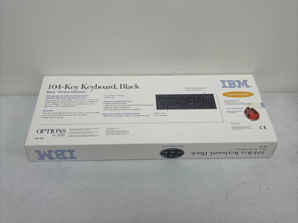 IBM PS/2 Membrane Keyboard 104-Key Black Spanish, Espanol version 76H0110 - Image 2 of 4