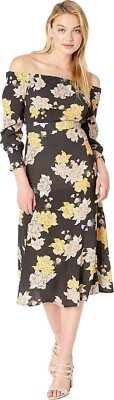 Flynn Skye Women's 246741 Violet Midi Dress Size S