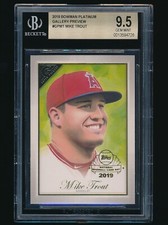 2019 Bowman Platinum Gallery Preview #GP-MT Mike Trout BGS 9.5