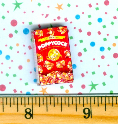 DOLLHOUSE MINIATURE  Size  poppy Popcorn Box
