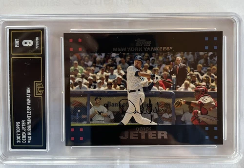 2007 Topps - #40 Derek Jeter, Mickey Mantle, George W. Bush