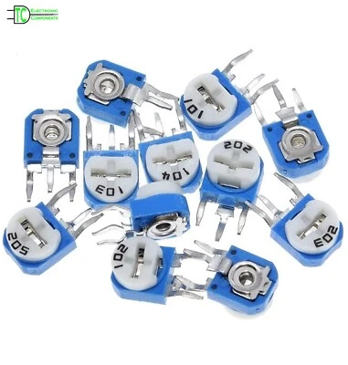 TOPTENG RM063 Vertical Variable Trimmers 100 ohm to 1M ohm 5 PACK Plus Kits