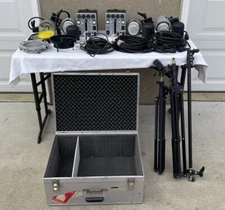 3 Dynalite 4040 Portable Studio Flash Strobe Head/1-2040 2-M1000DR/Cords & More