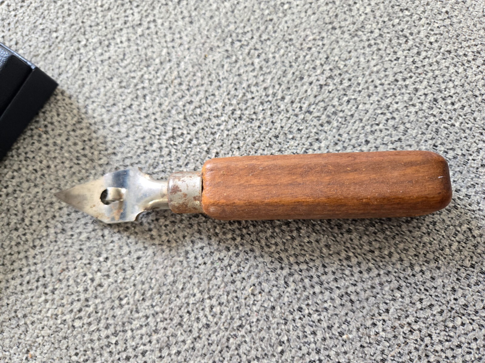 Edlund Co Can and Bottle Opener  - Wood Handle - Vintage Barware Tool