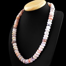 574.00 Cts Natural 20 Inches Long Pink Australian Opal Round Beads Necklace
