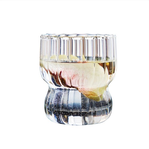 260ml Glass Fat Water Cup Oatmeal Coffee Mug Heat-resistant Milk Ice Cream Cup
