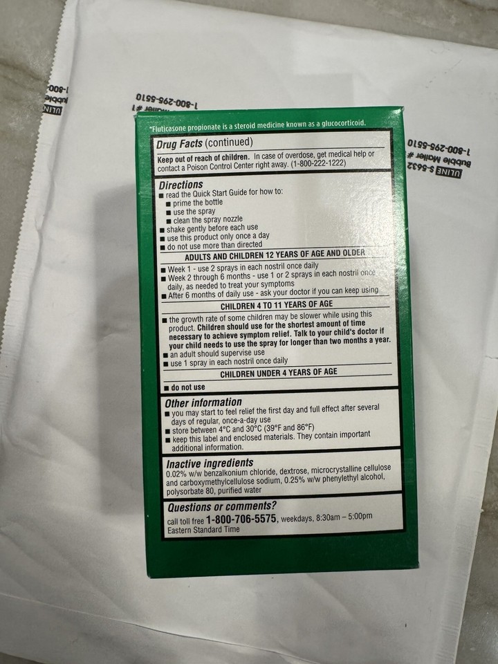 Walgreens Allergy Nasal Spray, 4 x 144 Meterd Sprays EXP 12/2025 4
