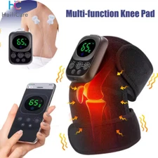 Wireless Heated Knee Massager Brace Electric Vibration Therapy Joint Pain Relief