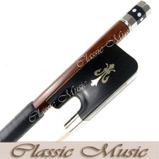 Silver Pernambuco Cello Bow with Fleur-de-Lys Inlaid Ebony Frog 4/4 , Free Ship