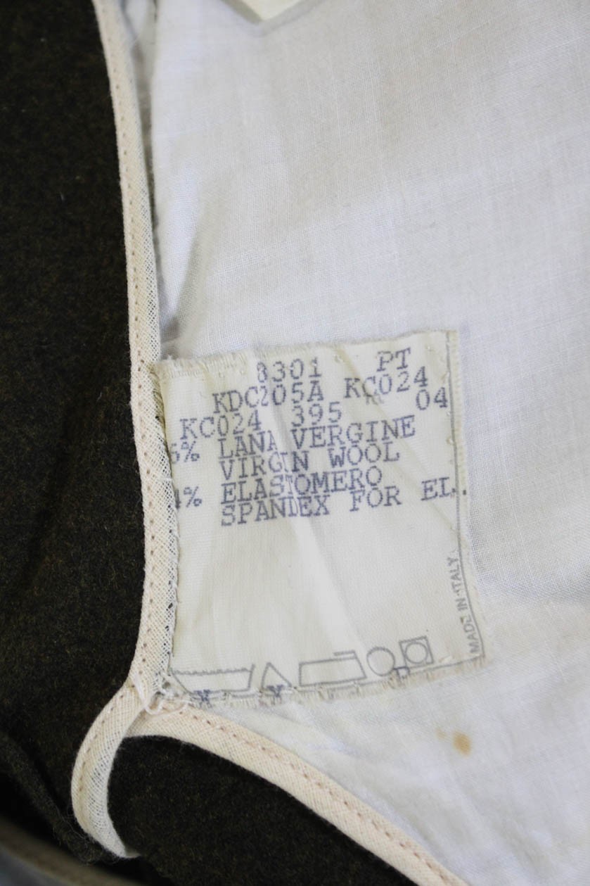 Michael Kors Womens Wool Textured Pleated Lined Dress Pants Green Size 04 thumbnail 4