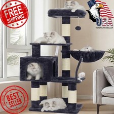 Heybly Cat Tree 43.3 inch Smoky Gray Condo