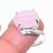 Rose Quartz Gemstone 925 Sterling Silver Jewelry All Size Ring For Gift
