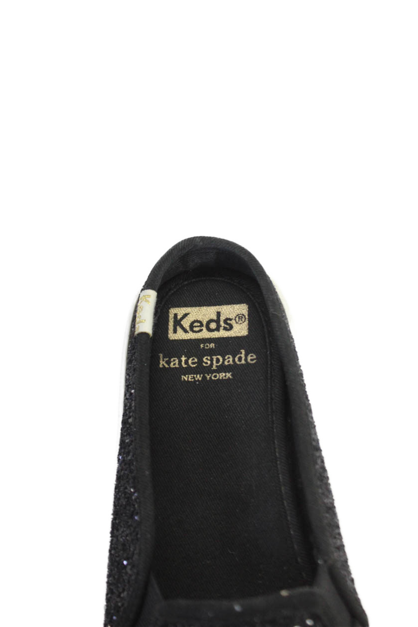 Keds x Kate Spade Women's Sparkle Rubber Sole Slide Sneaker Black Size 6 thumbnail 6