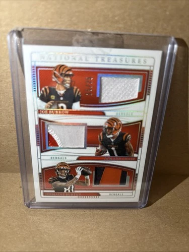 24 Panini National Treasures patch /25 ja’marr chase Joe burrow Jermaine Burton