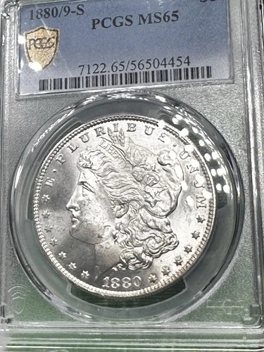 1880/9 S US Morgan Silver Dollar $1 PCGS MS65