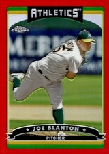 2006 Topps Chrome #76 Joe Blanton Red Refractors #/90