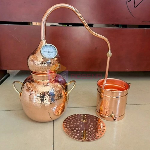 Pure Copper Distiller, Home Use Small Alcohol Still & Essential Oil Extraction